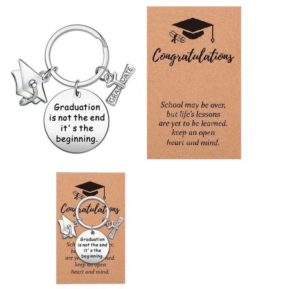 Graduation Gift It’s The Beginning Keychain Jewelry Grad Keepsake NEW SEALED